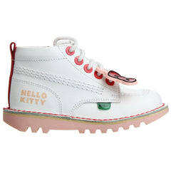 Kickers x Hello Kitty Kids White Boots