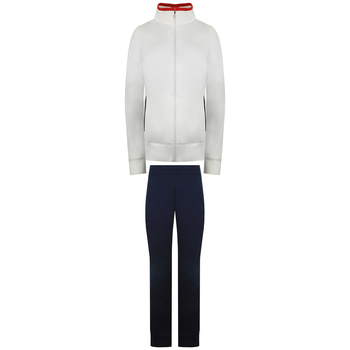 Champion Plain Womens White/Navy Tracksuit