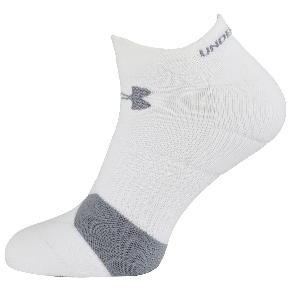 Under Armour Launch Run Mens White No Show Socks