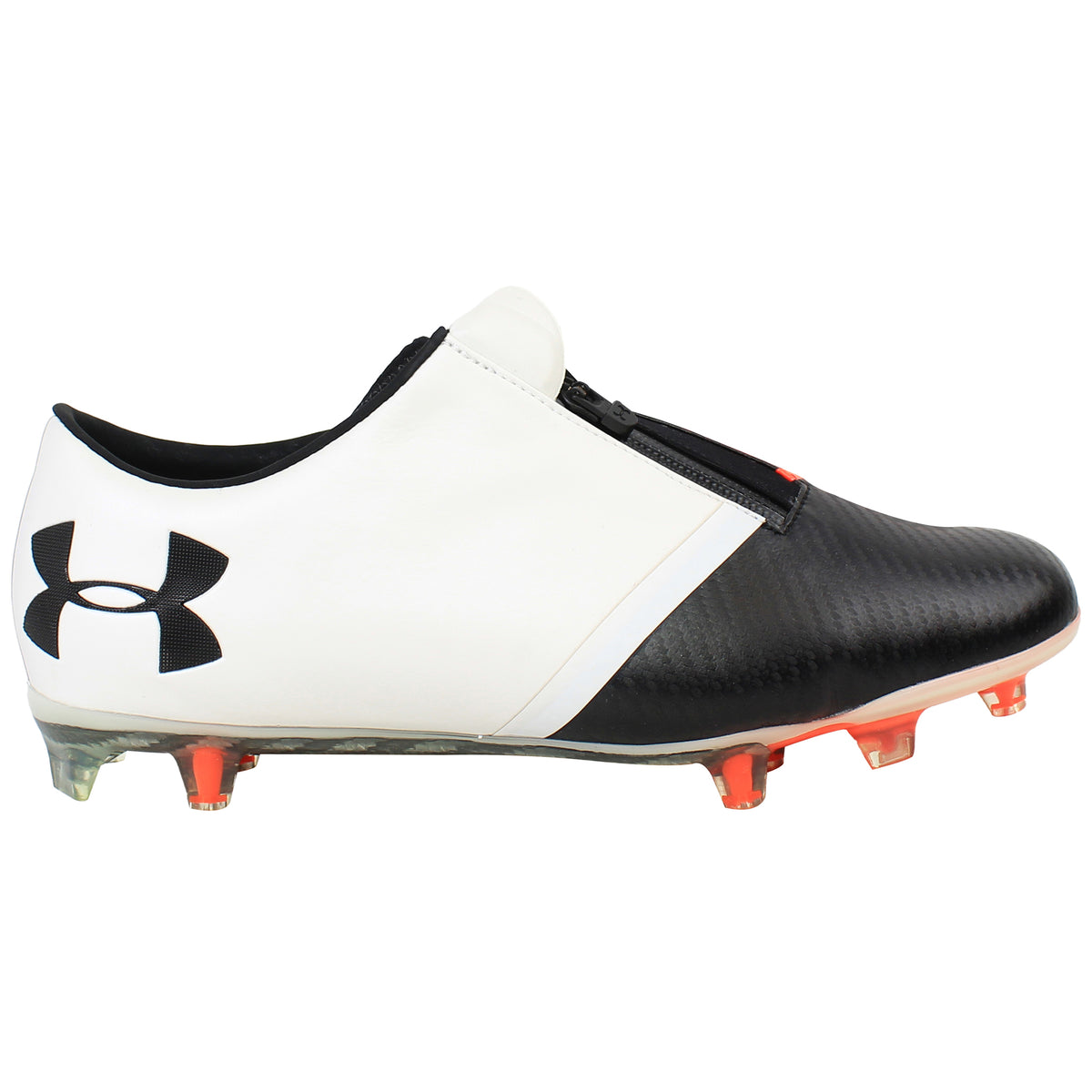 Under Armour UA Spotlight Black Leather FG Mens Black/White Football Boots