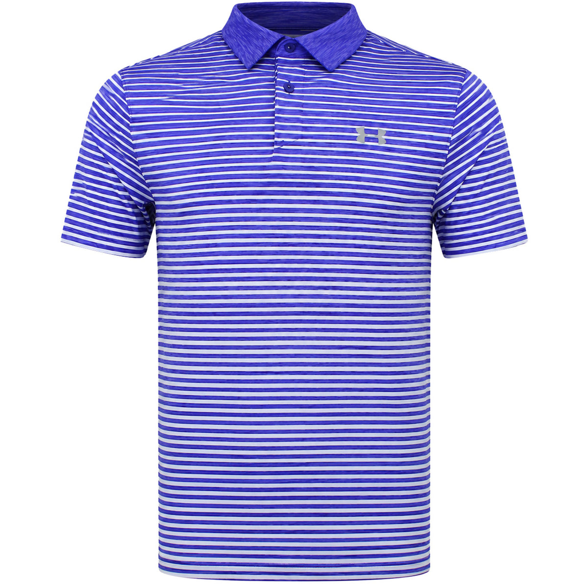 Under Armour Trajectory Stripe Mens Blue Golf Polo Shirt