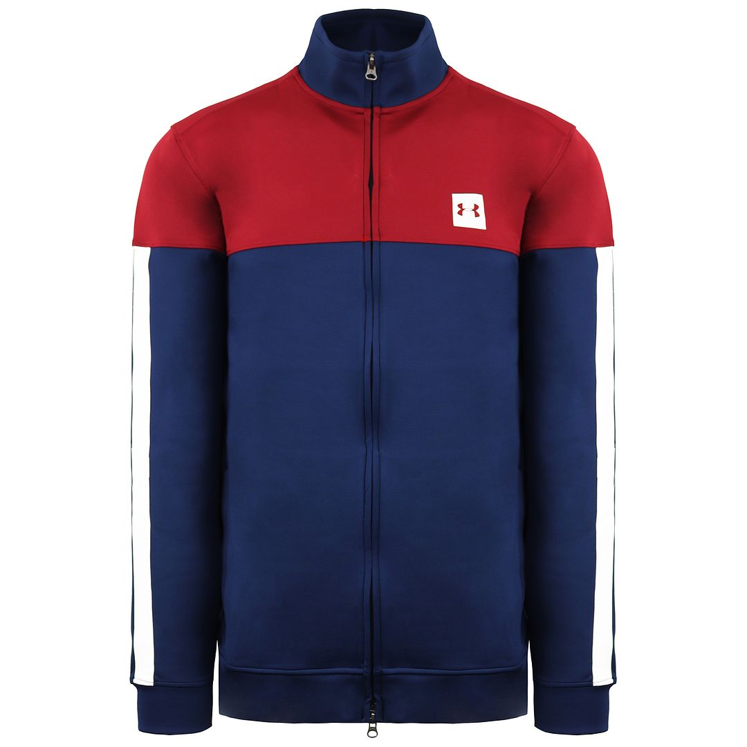 Under Armour Sportstyle Mens Navy/Burgundy Track Jacket