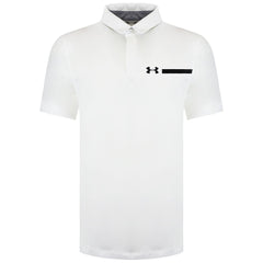 Under Armour HeatGear Perpetual Woven Mens White Golf Shirt