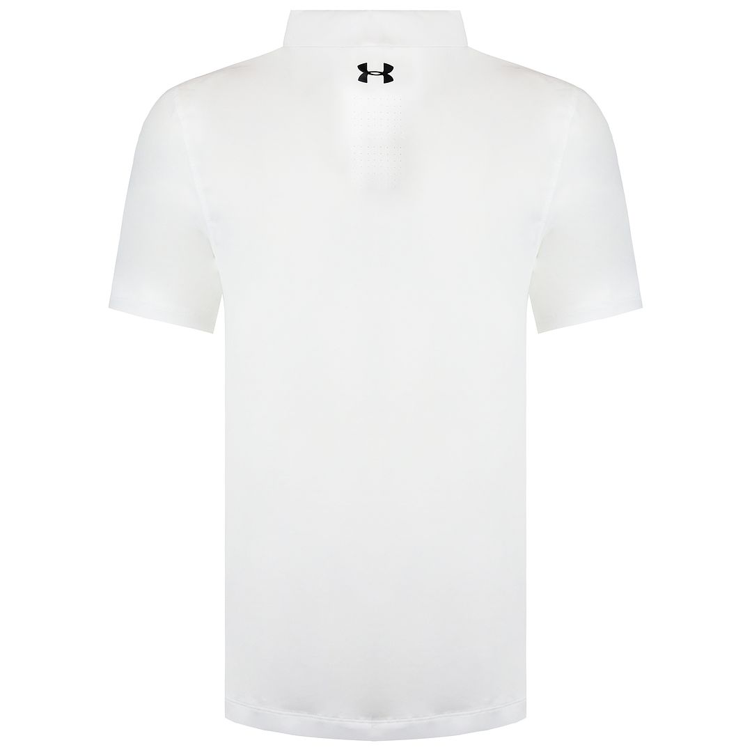 Under Armour HeatGear Perpetual Woven Mens White Golf Shirt