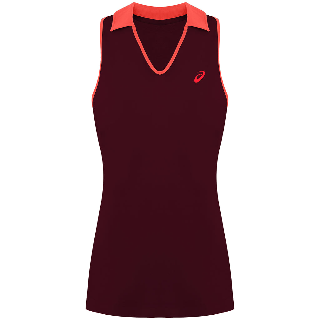 Asics Logo Womens Burgundy Padel Vest