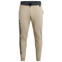 Under Armour Side Logo Mens Beige Track Pants