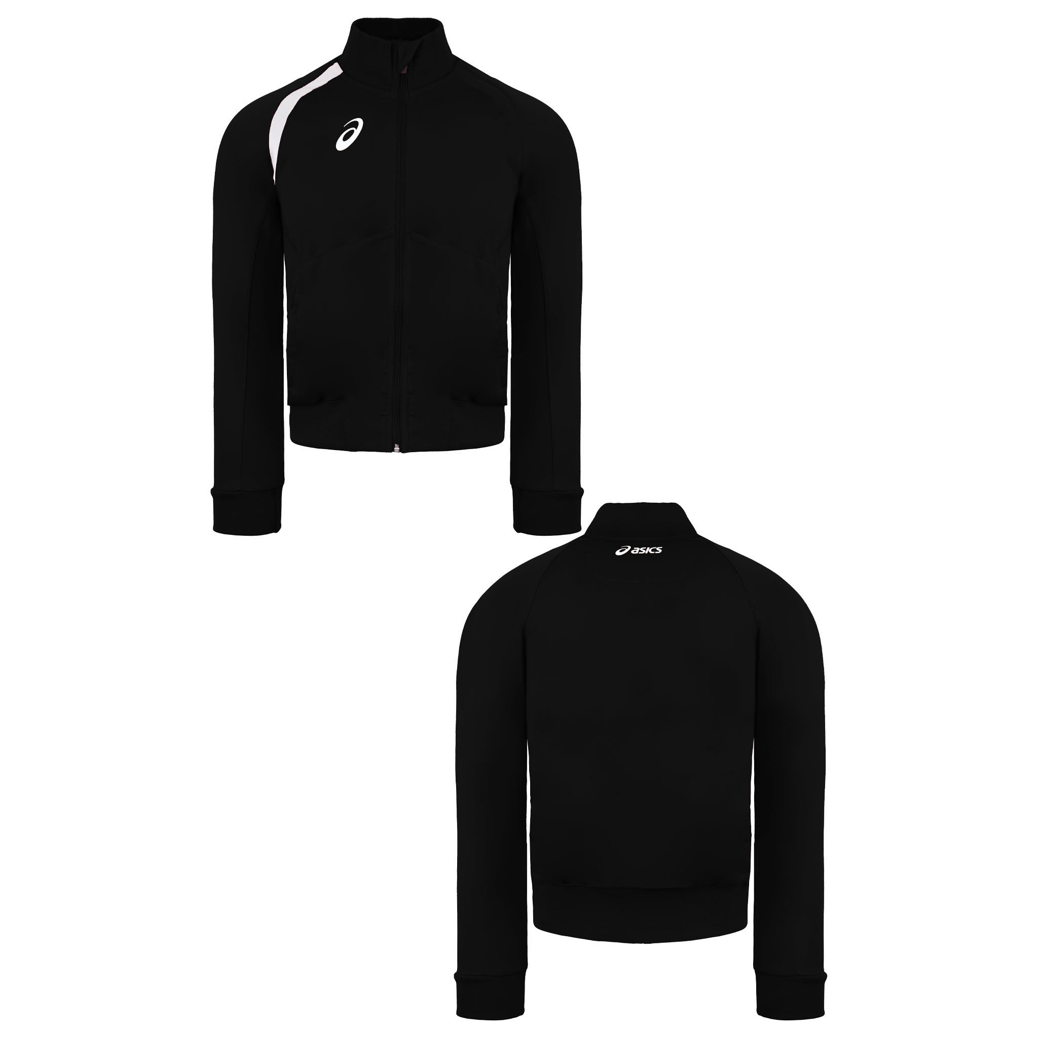 Asics Kids Black/White Track Jacket