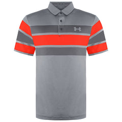 Under Armour Playoff 2.0 Mens Grey/Orange Polo Shirt