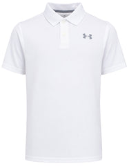Under Armour Performance 2.0 Kids White Polo Shirt