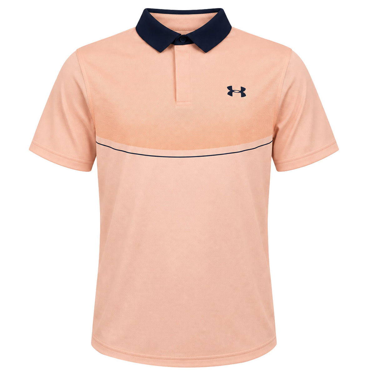 Under Armour Iso-Chill Mens Peach Golf Polo Shirt