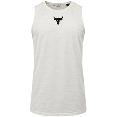 Under Armour x Project Rock Charged Cotton Mens Beige Vest