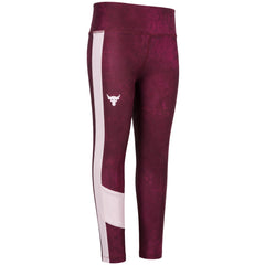 Under Armour x Project Rock Kids Burgundy Ankle Crop Leggings