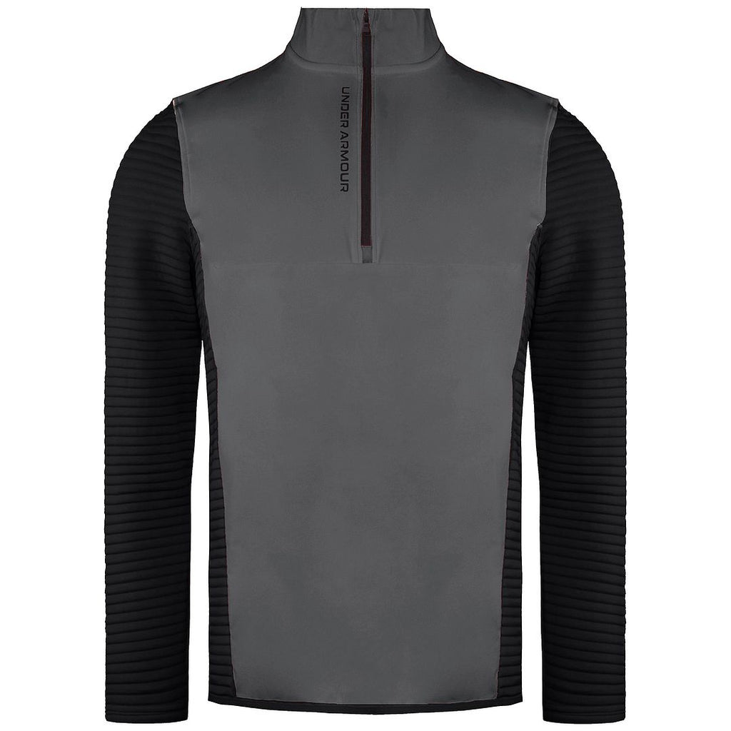 Under Armour Evolution Daytona Mens Grey-Black Hybrid Golf Sweater