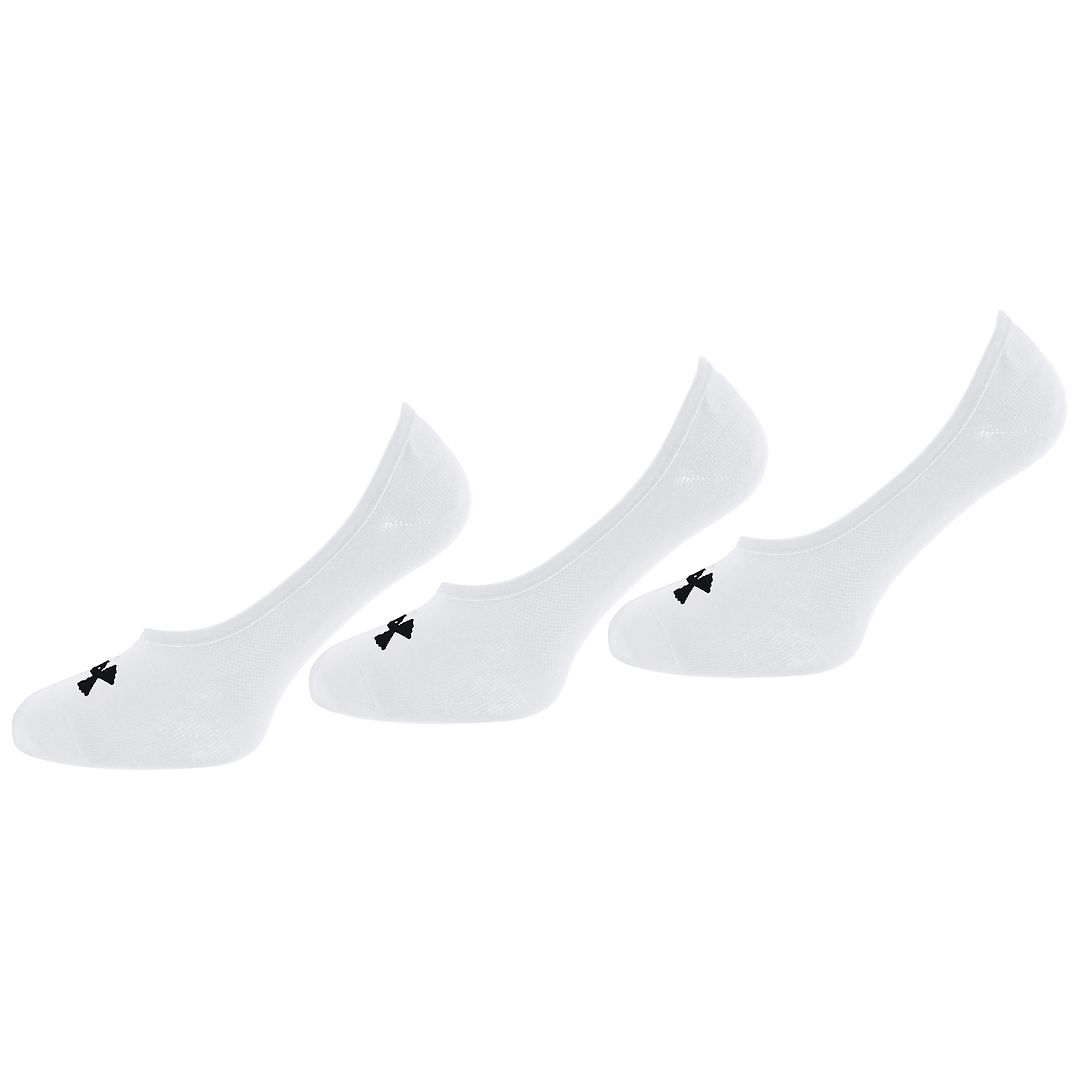 Under Armour 3-Pack Mens White Ultra Low Socks