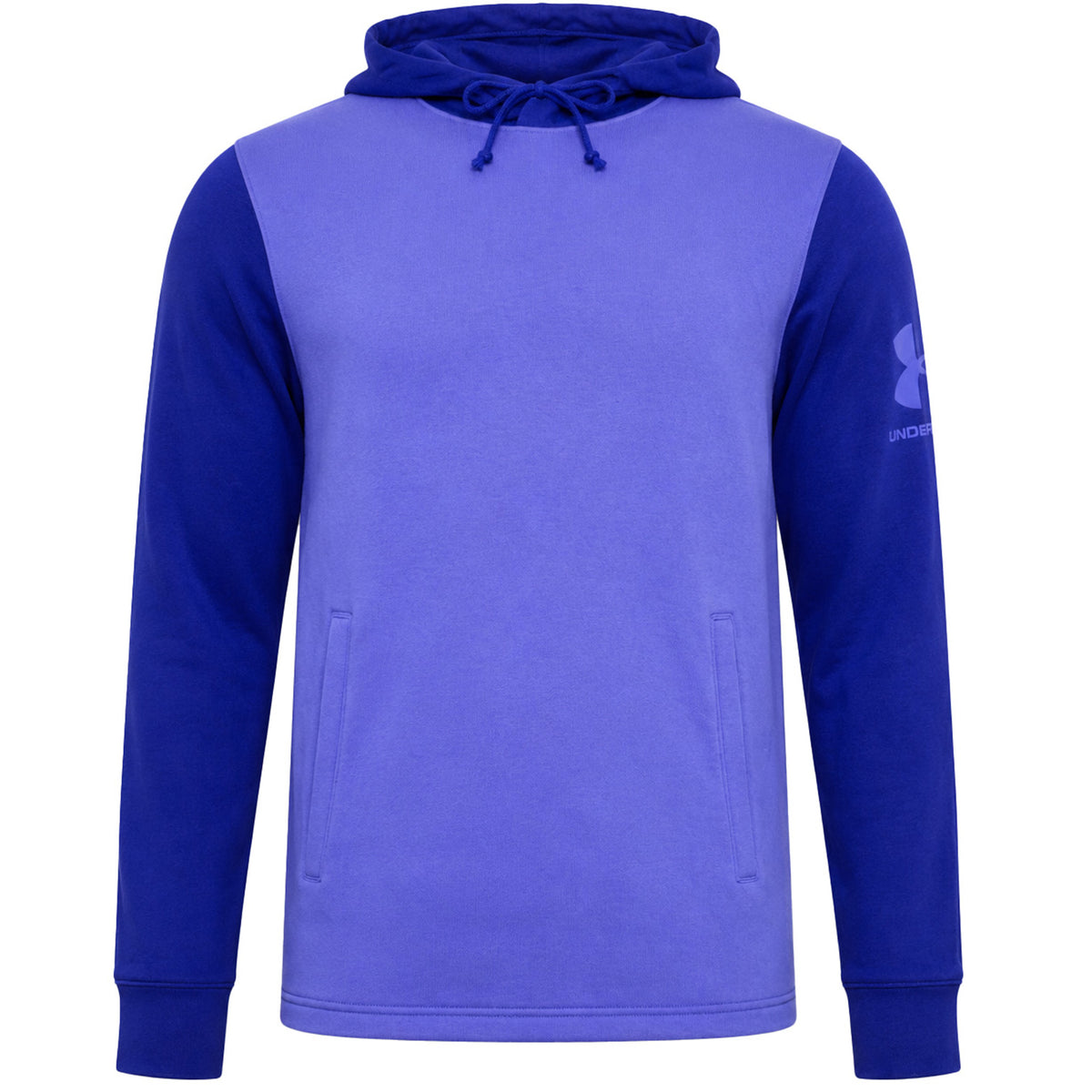 Under Armour Rival Terry Colorblock HD Mens Blue Hoodie