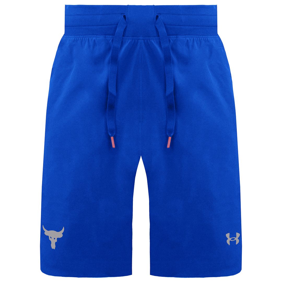 Under Armour Project Rock Mens Blue Snap Shorts