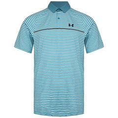 Under Armour Iso-Chill Hollen Mens Blue/White Golf Polo Shirt