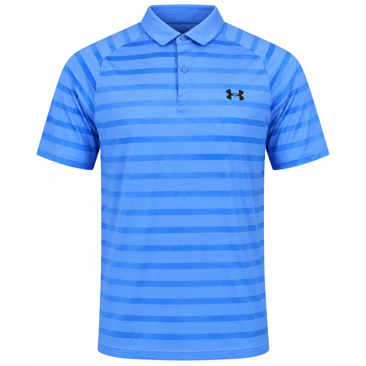 Under Armour Iso-Chill Floral Stripe Mens Blue Golf Polo Shirt