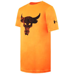 Under Armour Project Rock Kids Orange Brahma T-Shirt