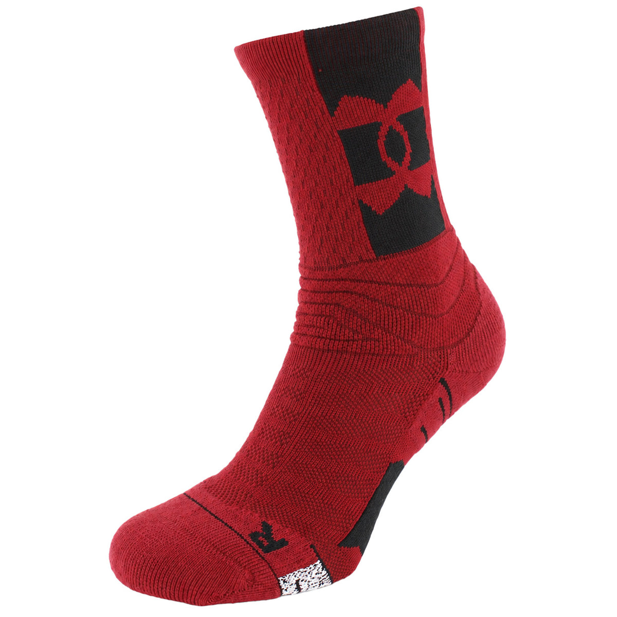 Under Armour 1-Pack Project Rock Dark Red Crew Socks