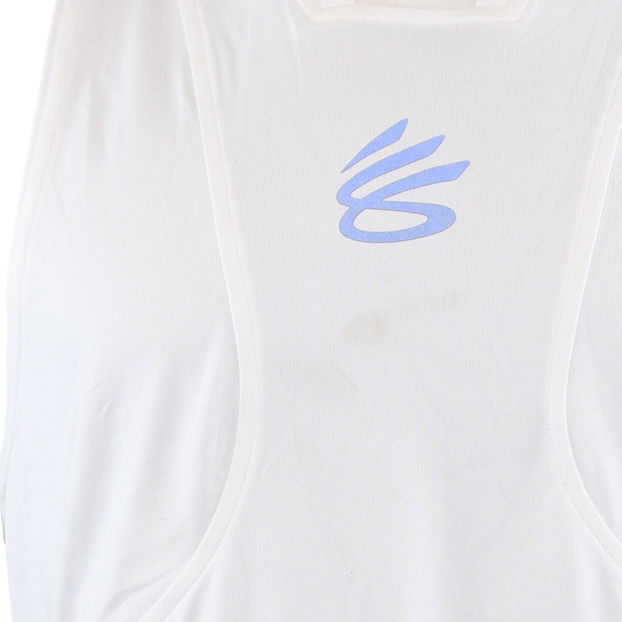 Under Armour x Stephen Curry Mens White Performance Tank Top - L - Dirty Marks