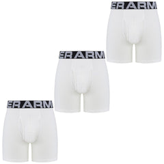 Under Armour 3-Pack Mens White Charged Cotton Boxer Shorts