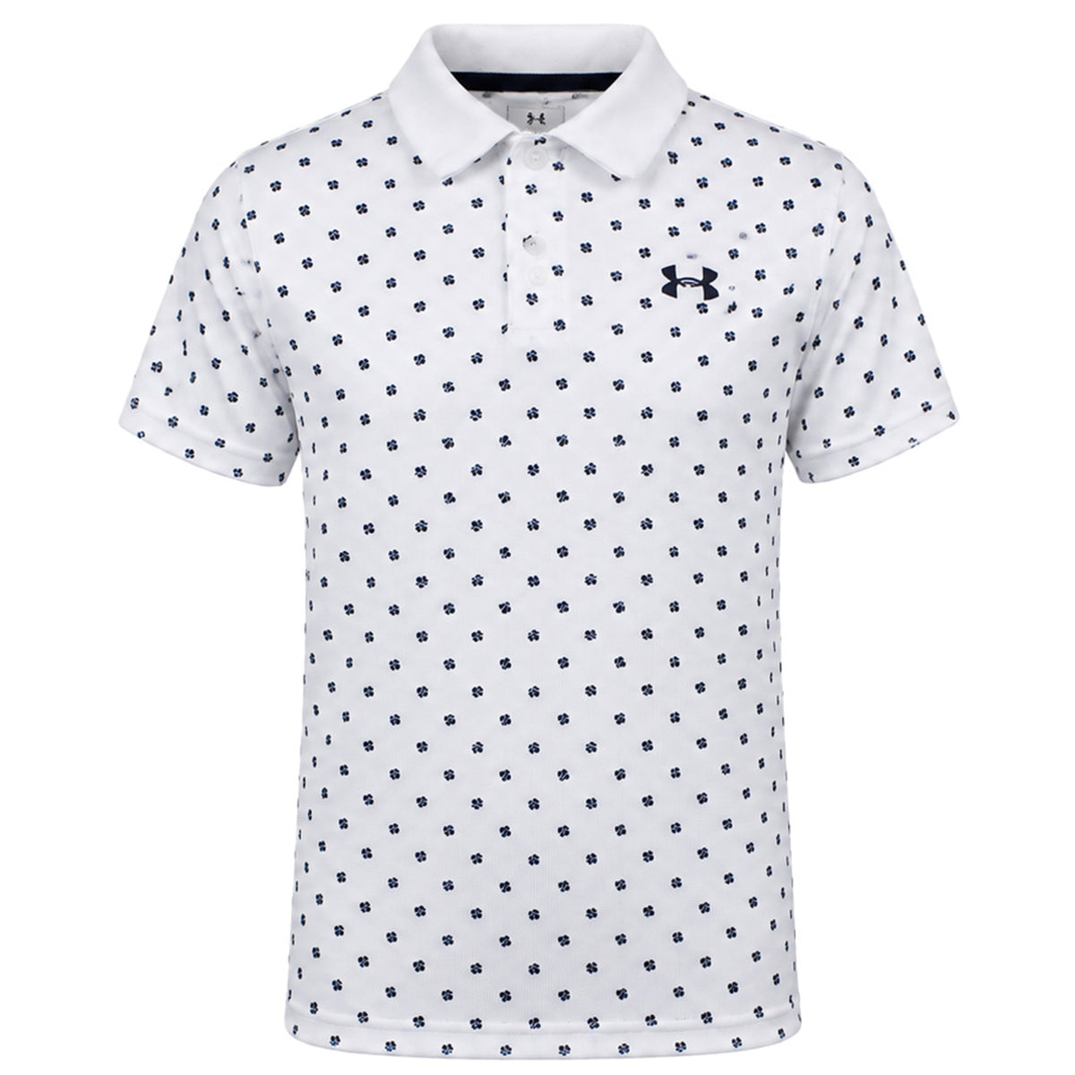 Under Armour Performance Poppie Kids White Golf Polo Shirt