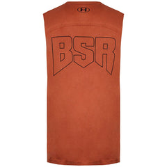 Under Armour Project Rock Mens Orange BSR Tank Top