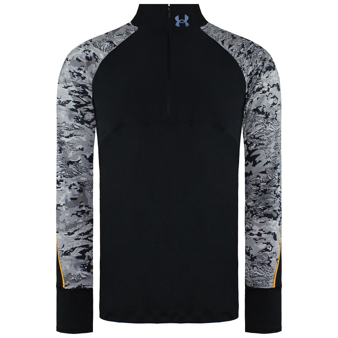 Under Armour Mens Black /Grey Qualifier Run 2.0 II Sweater