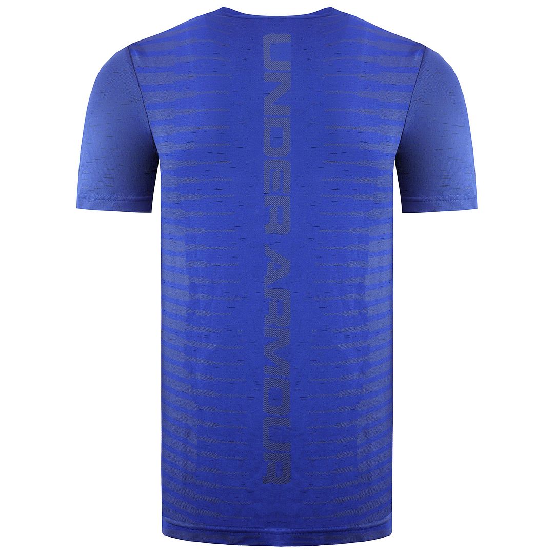 Under Armour Seamless Wordmark Mens Blue T-Shirt