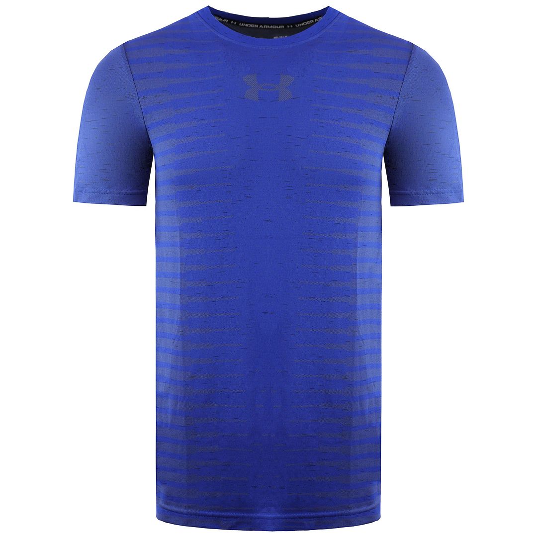 Under Armour Seamless Wordmark Mens Blue T-Shirt