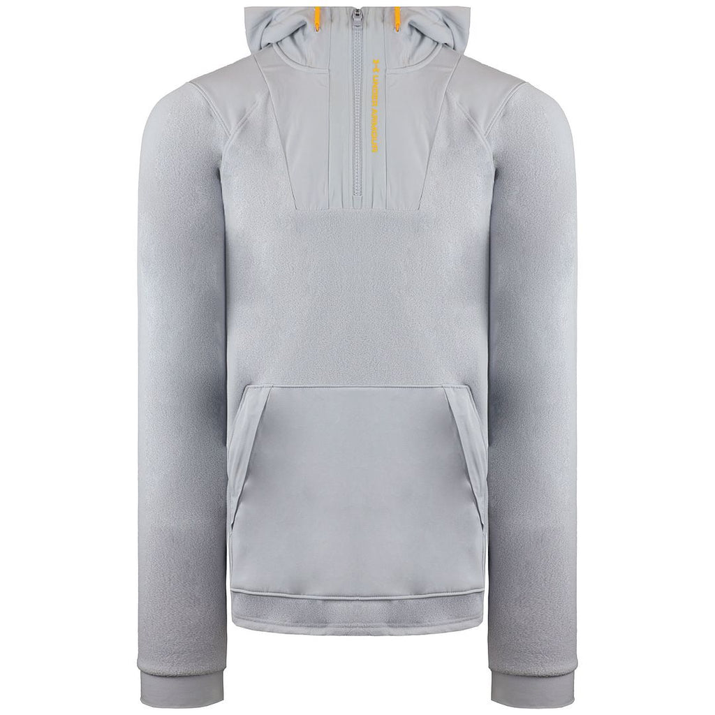 Under Armour Rush Mens Light Grey Fleece Hoodie