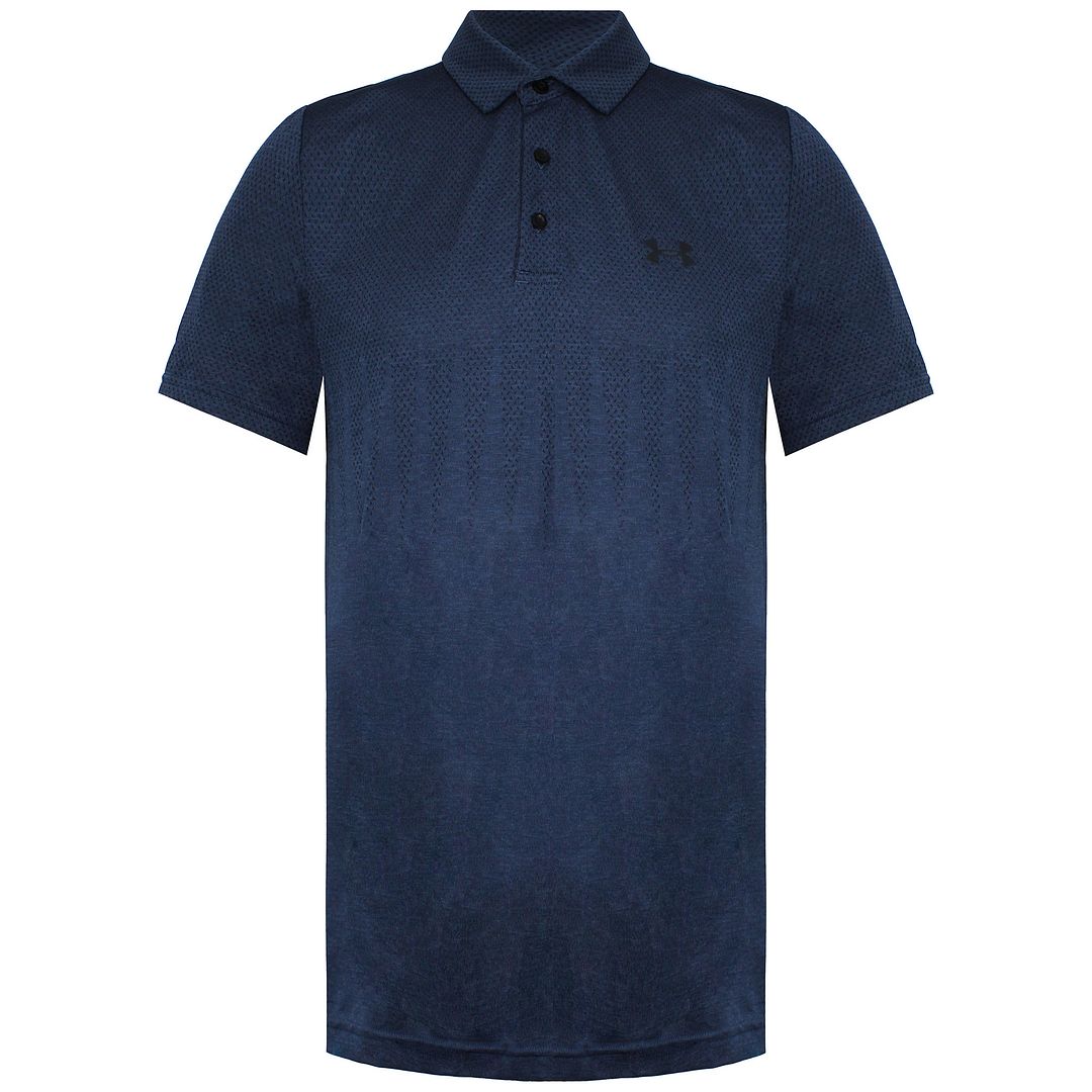 Under Armour Vanish Seamless Mens Navy Blue Polo Shirt