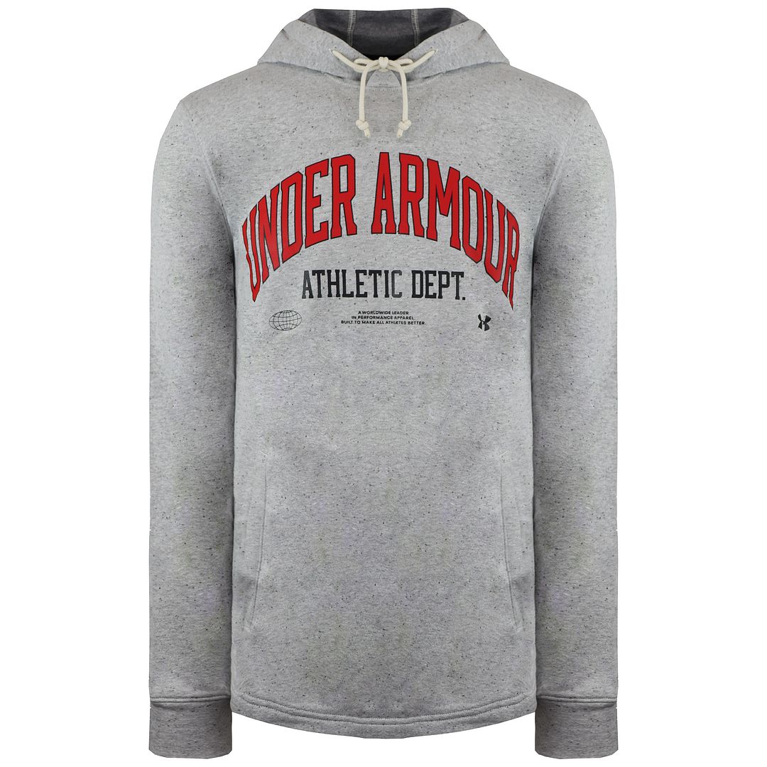 Under Armour Rival Terry Athletic Department Mens Grey Hoodie