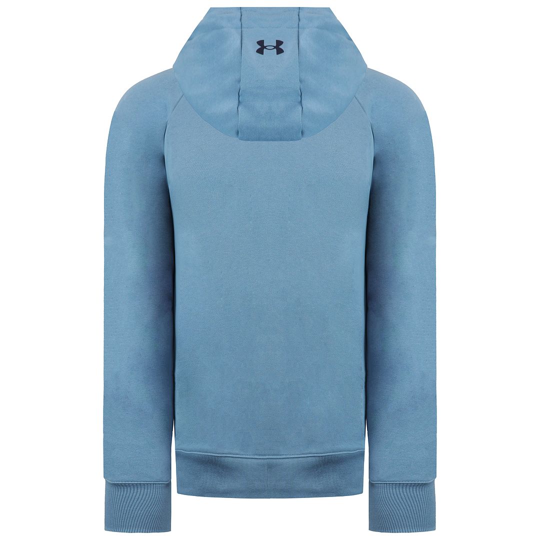 Under Armour Project Rock Mens Blue Heavyweight Terry Hoodie