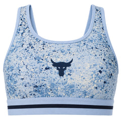 Under Armour x Project Rock Printed Womens Blue Sports Bra