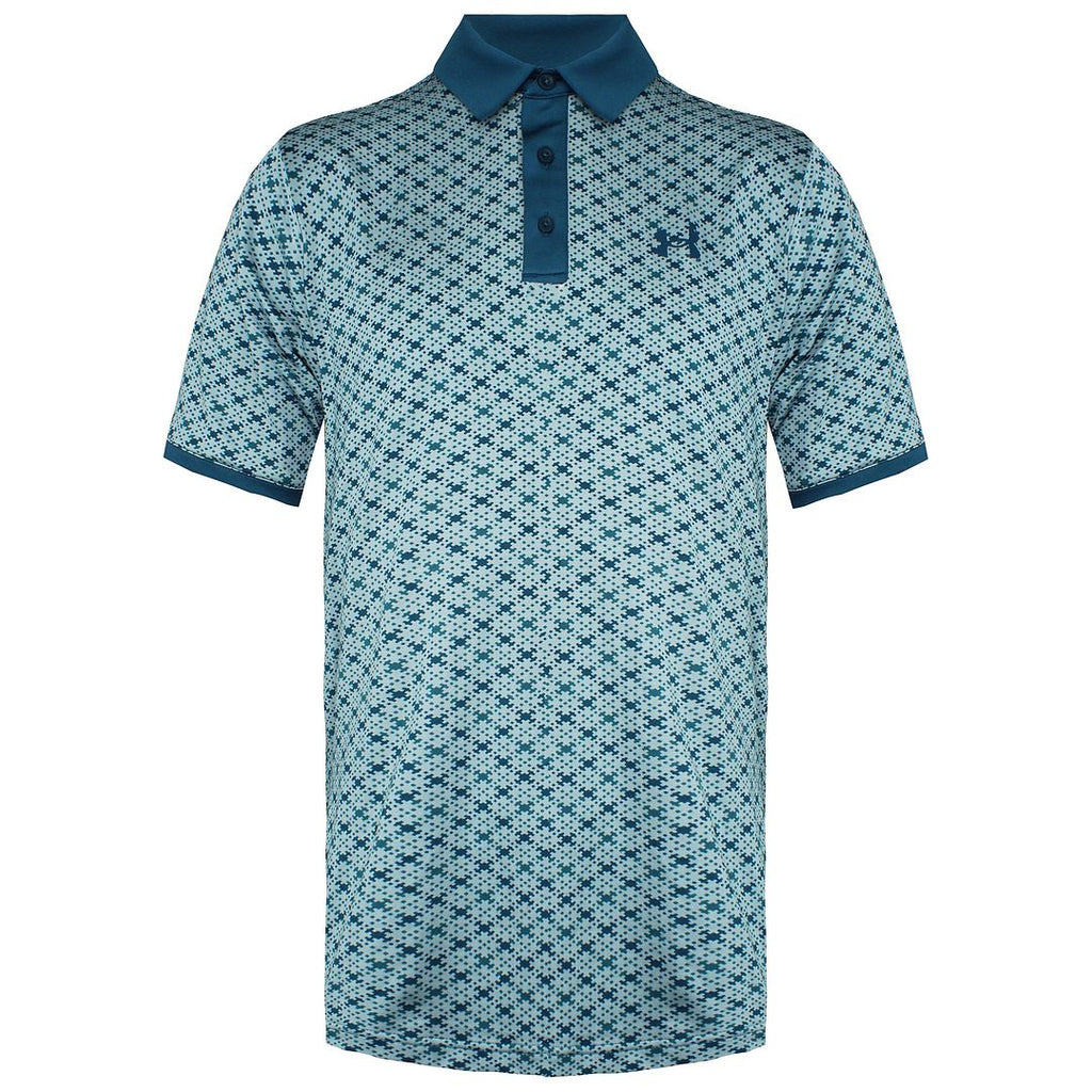 Under Armour Playoff 2.0 Mens Teal Saltire Polo Shirt