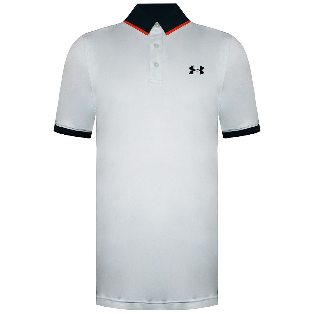 Under Armour Playoff 2.0 Mens White Pique Polo Shirt