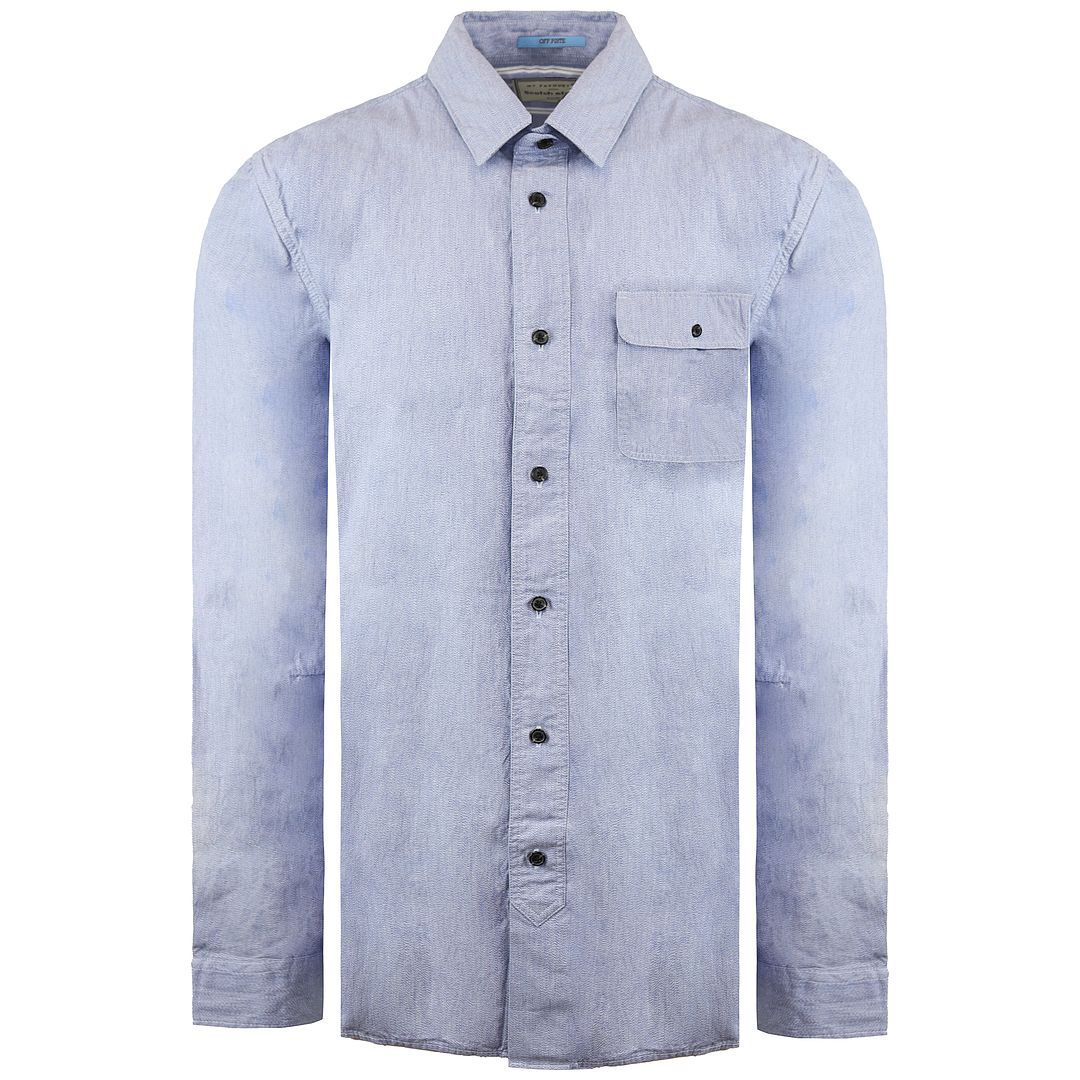 Scotch & Soda Regular Fit Mens Blue Shirt