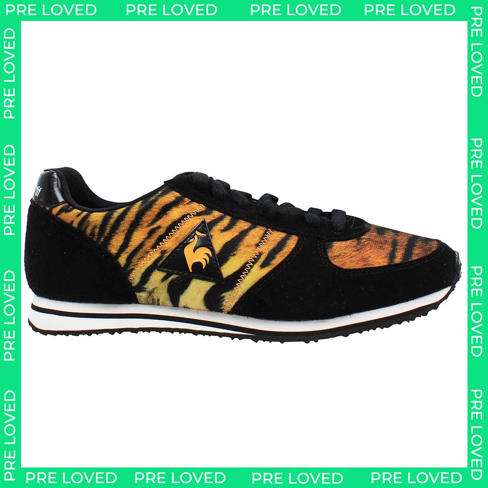 Le Coq Sportif Bolivar Tiger Womens Black/Brown Trainers NO BOX