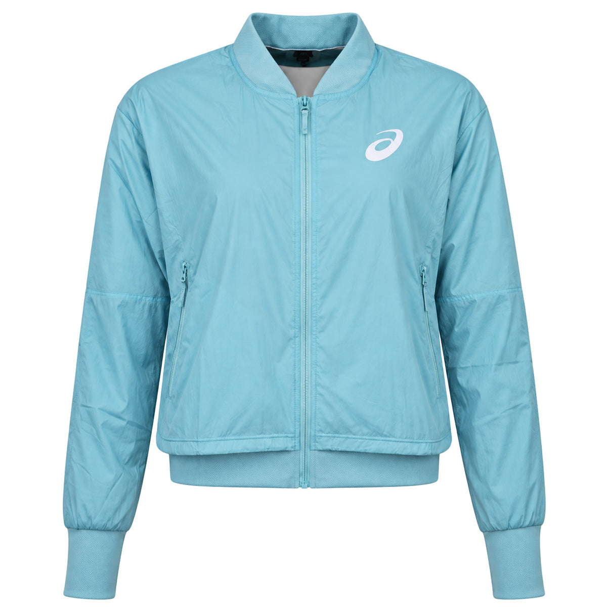 Asics Logo Womens Blue Tennis Jacket