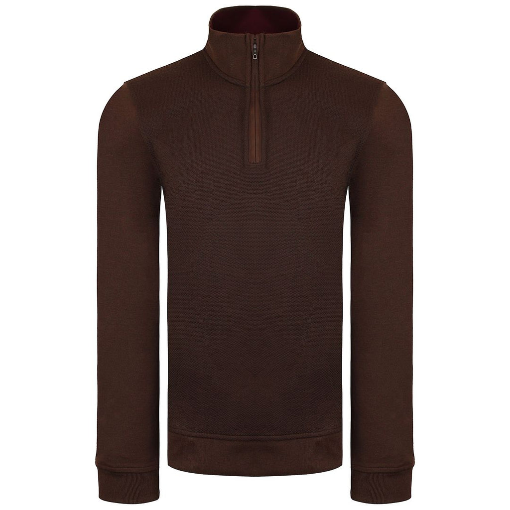 Ted Baker Bits Mens Brown Textured Sweater