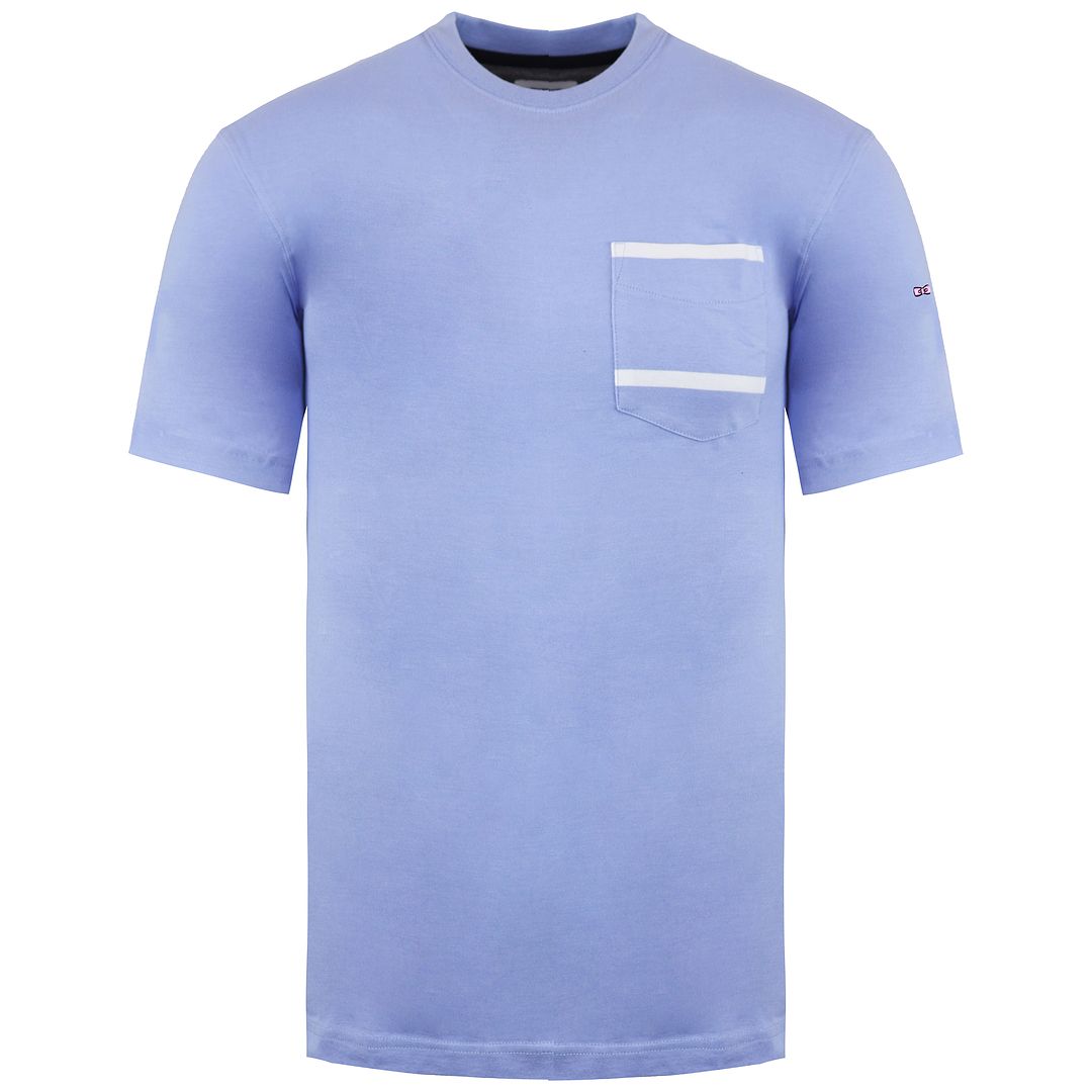 Eden Park Paris Logo Mens Blue T-Shirt
