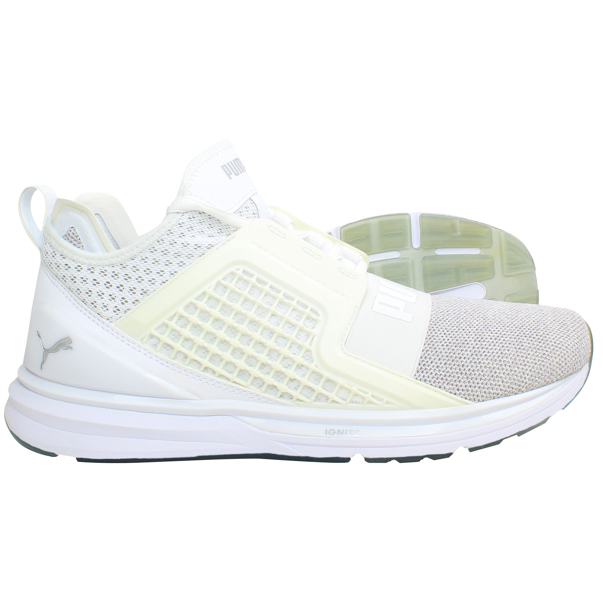 Puma Ignite Limitless Mens White Running Shoes