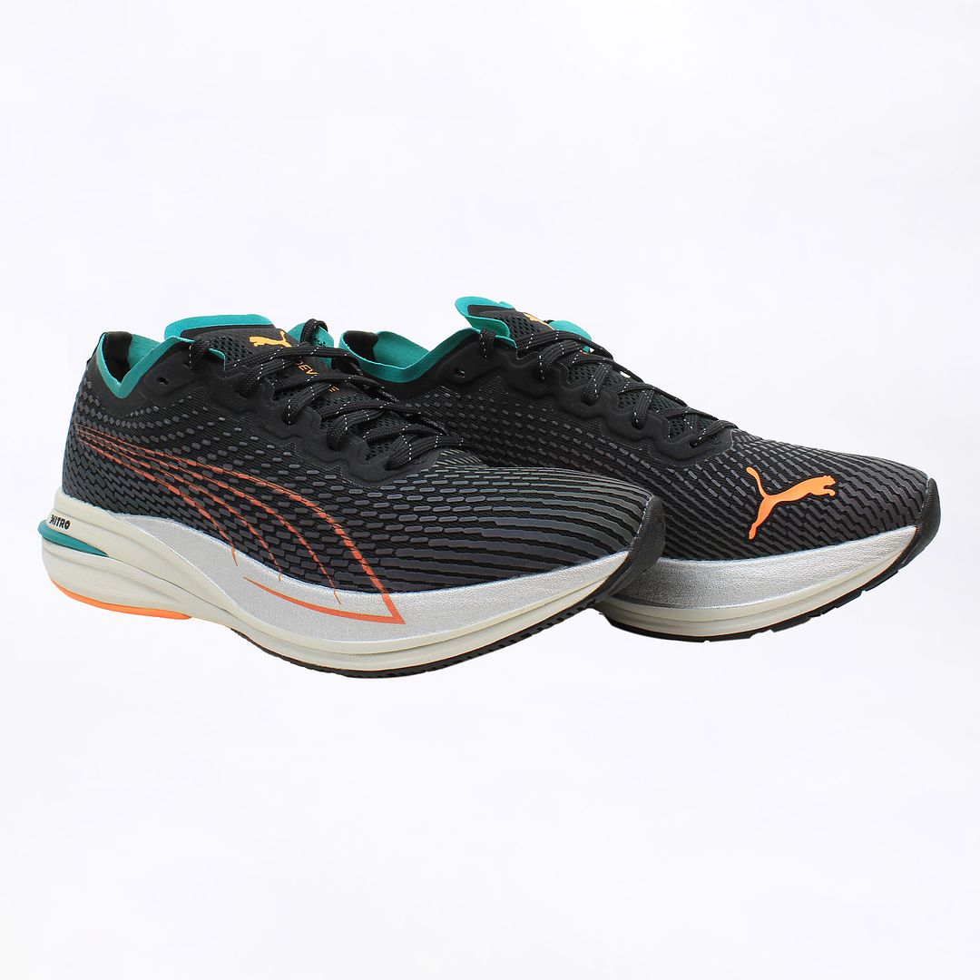 Puma Deviate Nitro WTR Mens Black Running Shoes NO BOX