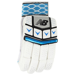 New Balance Burn Adult Mens White Blue Cricket Batting Gloves