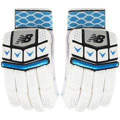 New Balance Burn Adult Mens White Blue Cricket Batting Gloves