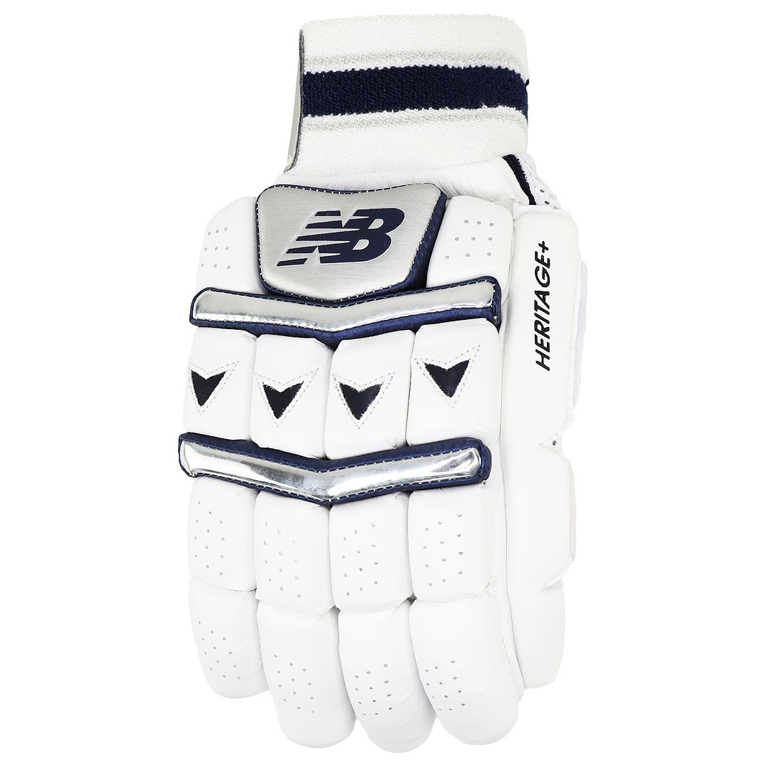 New Balance Heritage+ Adults Mens White Cricket Batting Gloves