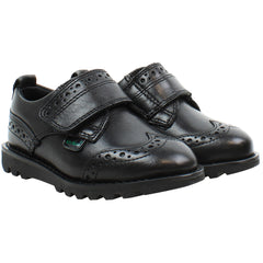 Kickers Kymbo Brogue Kids Black Shoes