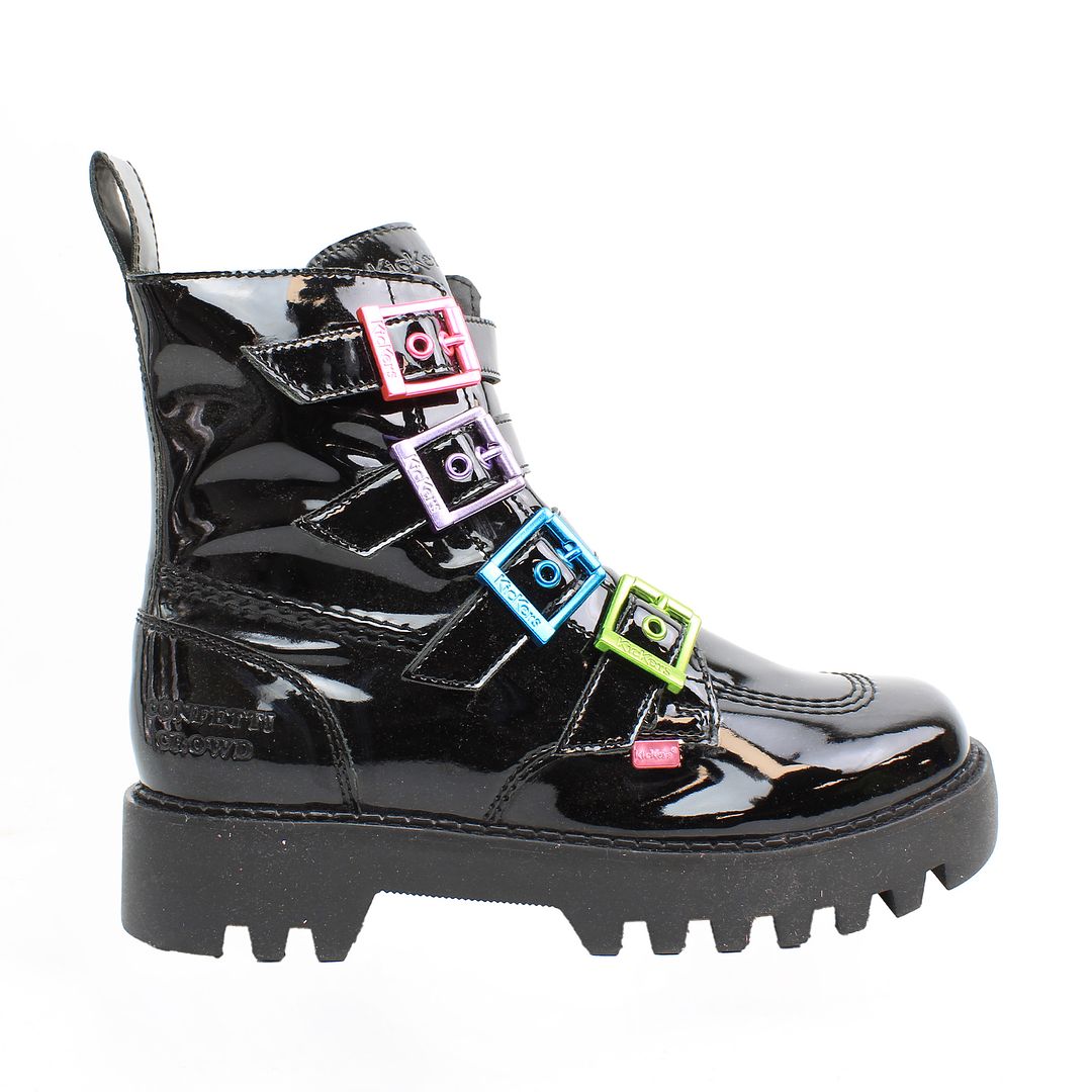 Kickers x Confetti Crowd Kizzie Higher Womens Black Boots NO BOX